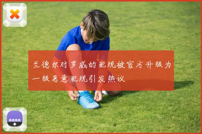 兰德尔对罗威的犯规被官方升级为一级恶意犯规引发热议