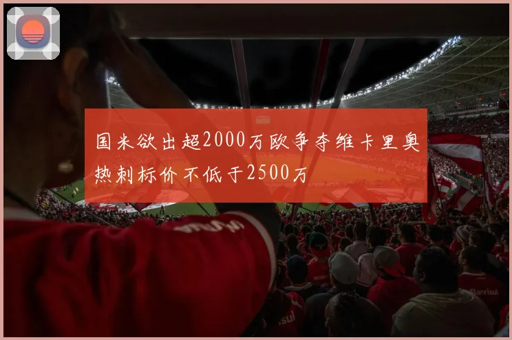 国米欲出超2000万欧争夺维卡里奥热刺标价不低于2500万